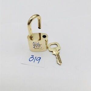 Authentic Louis Vuitton padlock lock and key 319